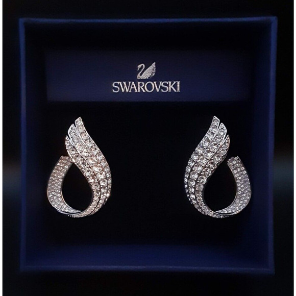 Beautiful New Swarovski Fortunately PE Hoop Crystal /RH Earrings (never worn) - Picture 9 of 9
